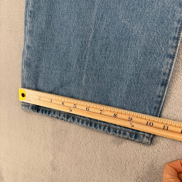 Levis Premium Ribcage Wide Leg Jeans Light Wash Blue Super High Rise 27x32 NEW - Picture 13 of 14